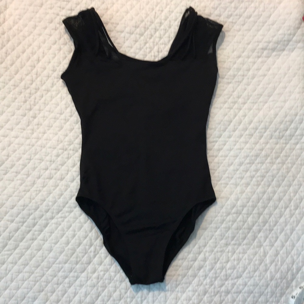 Girls black dance leotard